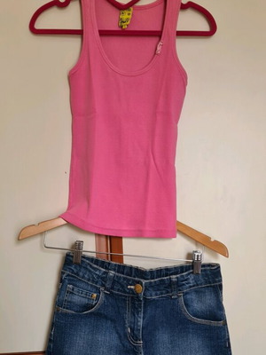 Iso women's set Small like new, blue and pink