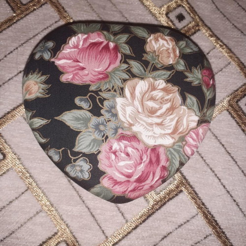 Jewelry box new small floral with pouch, 11x13 cm