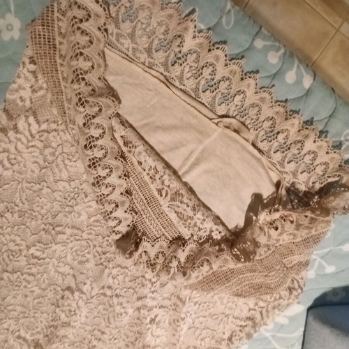 Mini lace dress like new, beige, size S-M