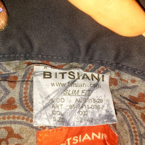 Bitsiani men's pants dark blue like new with stain