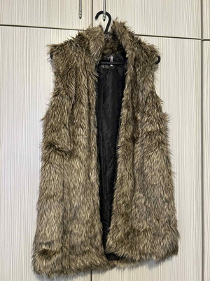 Women's vest used, size M, beige brown
