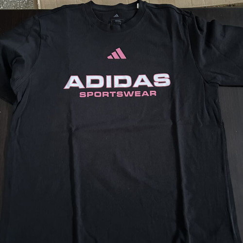 Adidas T Shirt new, black and pink, size L