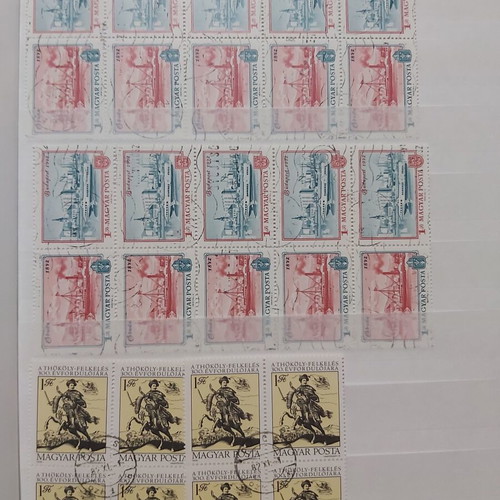 Blue Stamp Album used, 10 pages with varied thematic blocks