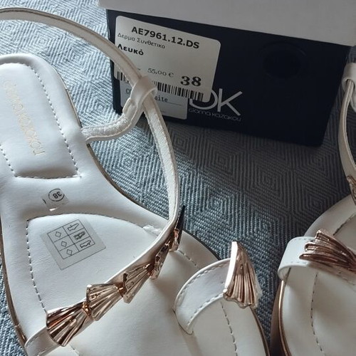 Gianna Kazakou white sandals size 38 new