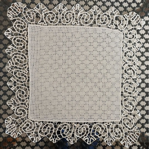 Vintage 80s Handmade Kopaneli Table Linen like new, cotton