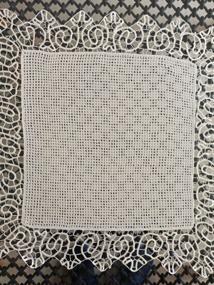 Vintage 80s Handmade Kopaneli Table Linen like new, cotton