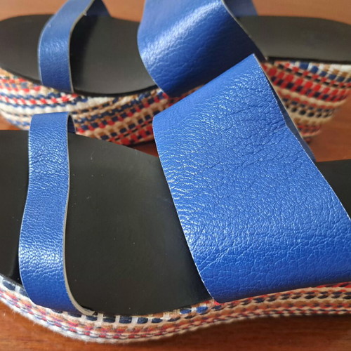 Castaner platform sandals size 37 like new, blue multicolor