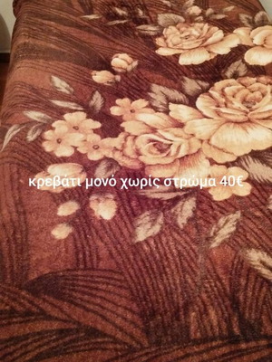 Single bed used without mattress
