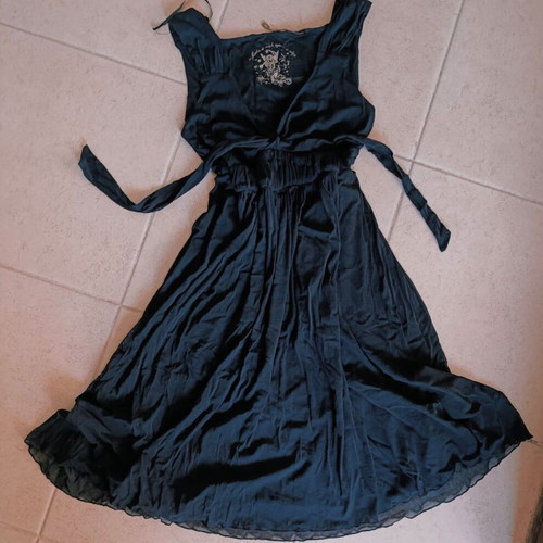 S.Oliver vintage gothic dress, black, size L