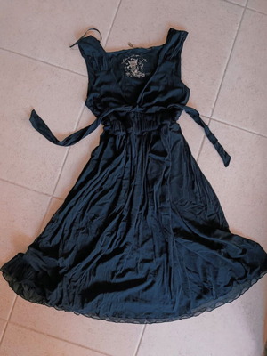 S.Oliver vintage gothic dress, black, size L