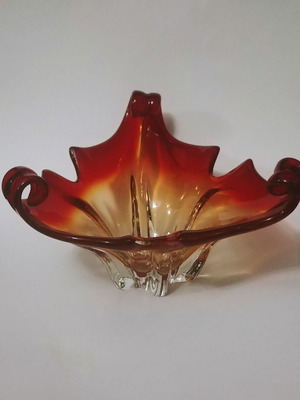 Cristallo Venezia CCC decorative bowl used, Murano 60s