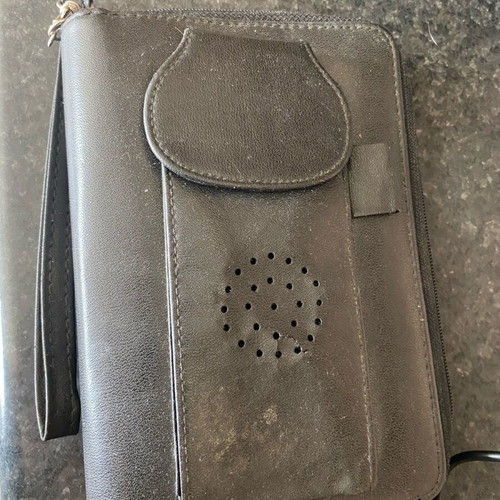 Men's wallet used, ideal gift for grandfather, black