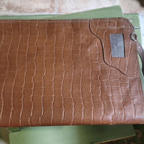 Leather Briefcase Antique Used, Brown