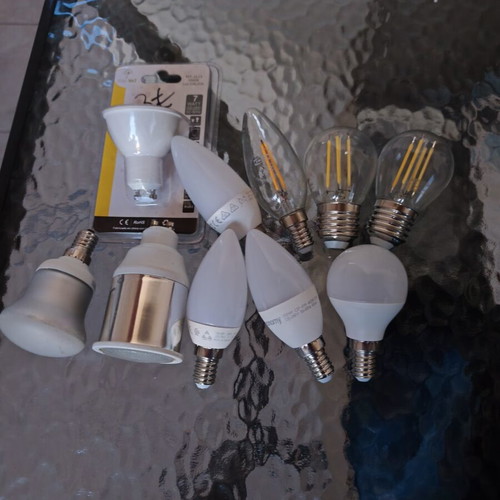 Light bulbs E27 and E14 like new, pack of 10 for spotlights