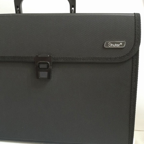 Shuter briefcase with 12 compartments, black