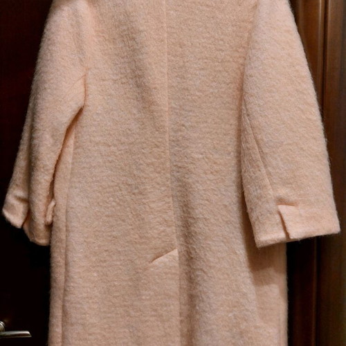 Mango Suit mohair coat, pastel pink, oversized, made to measure