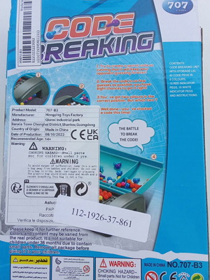Code Breaking board game new with instructions
