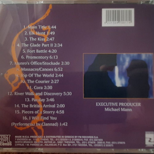 The Last of the Mohicans OST CD like new, pop