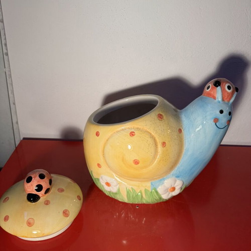 Vintage cookie jar used, 25 cm height
