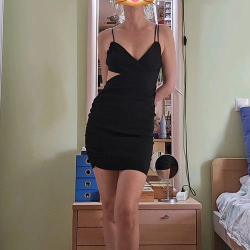 The Little Black Dress Zara linen cotton like new, Medium