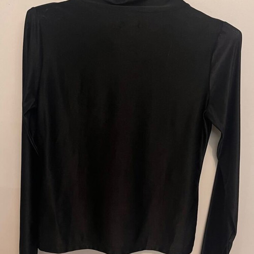 Artisti Italiani black blouse with long turtleneck size S like new