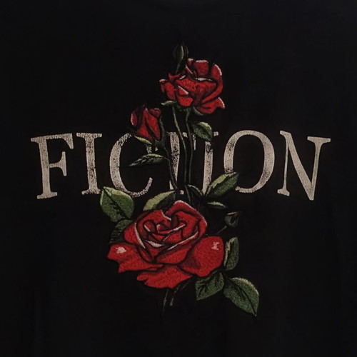 Bershka black short-sleeve t-shirt with rose used