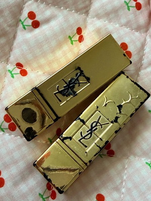 YSL mini red lipsticks set of 2 like new