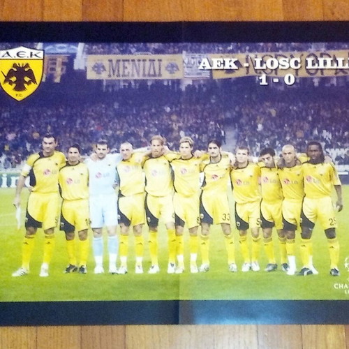 AEK-Lille 2006-2007 Poster Nikos Lymberopoulos double-sided