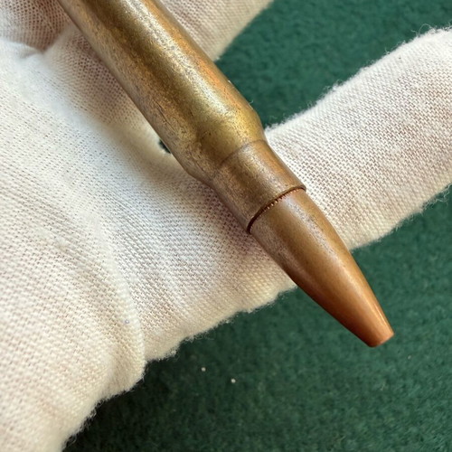 Bullet Pen used, brass military style