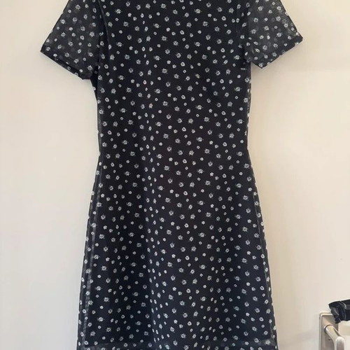 Even & Odd black mesh dress with floral print