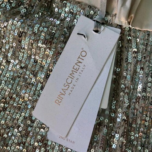 Rinascimento & Monte Cervino jacket and pants set new with silver sequins size large