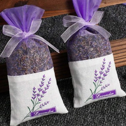 Lavender sachet new, set of 2, organza with natural scent