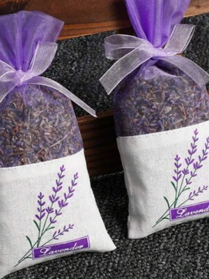 Lavender sachet new, set of 2, organza with natural scent