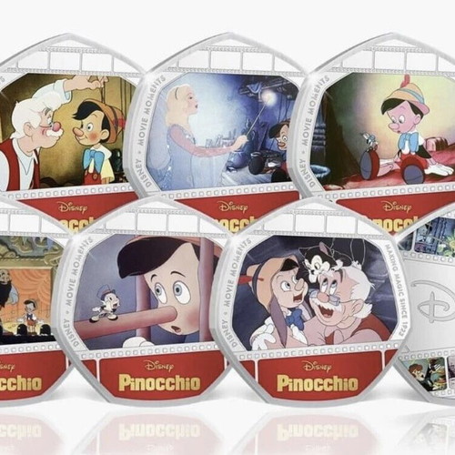 Pinocchio album with 6 coins 50p 2022 new