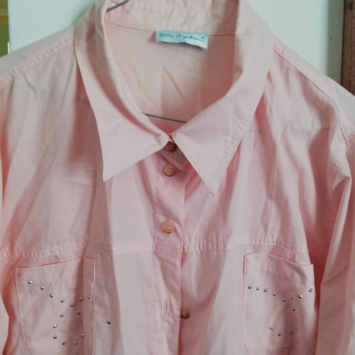 Ulla Popken Pink Shirt Size 7XL 54 Like New