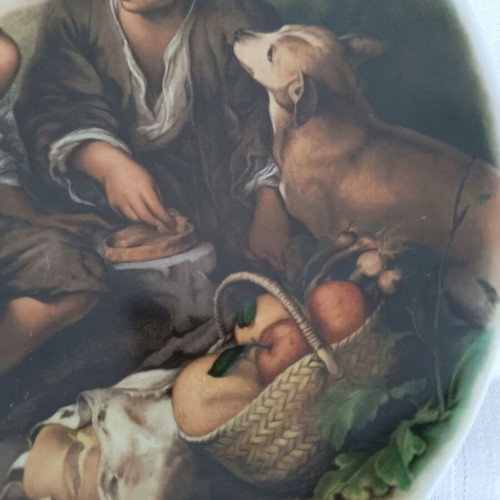 Vintage Limoges decorative plate inspired by Murillo like new