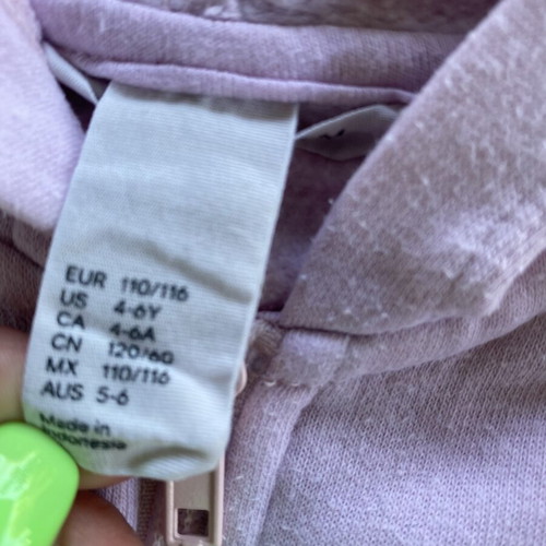 H&M girls' clothing set with unicorn turtleneck sweater and hooded zip jacket