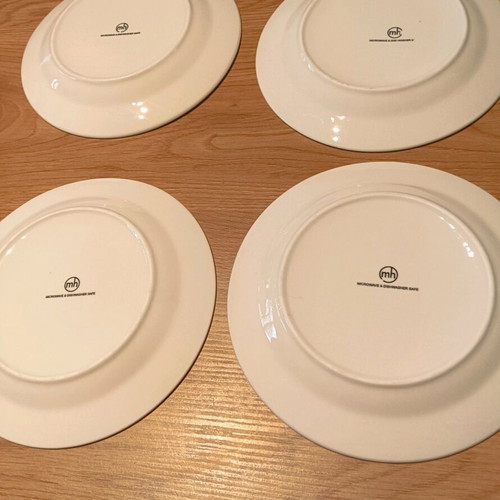 Shallow fruit plates like new, set of 4, 19 cm diameter