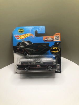 Hot Wheels 2016 Batman TV Series Batmobile 1/5 Satin Black Flames new
