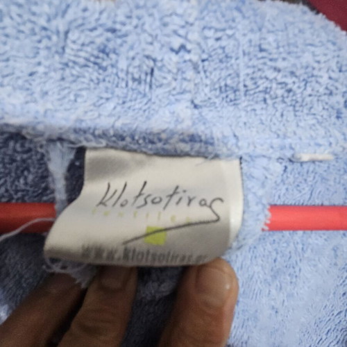 Klotsotiras men's bathrobe used, hooded, size M-L