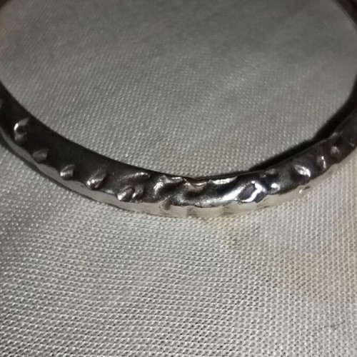 Handmade 925 Silver Bracelet new, hammered design with adjustable size