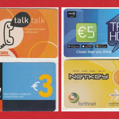 Forthnet Altec Phone and Internet Cards new, pack of 4