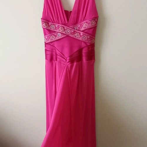 Gizia evening dress with satin and organza