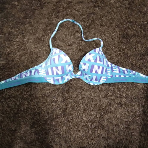 Calvin Klein women's bra used, size 70/b, gray and purple