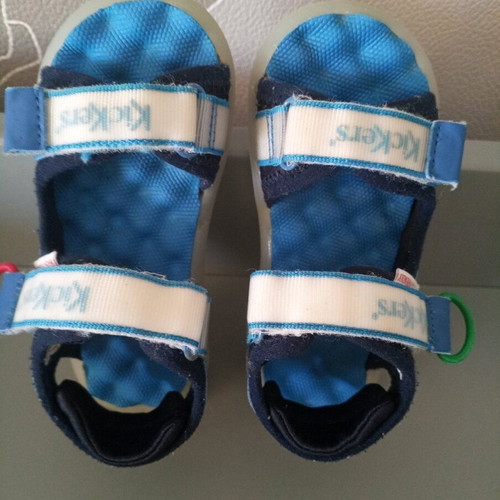 Kickers sandals used, size 24, white and blue