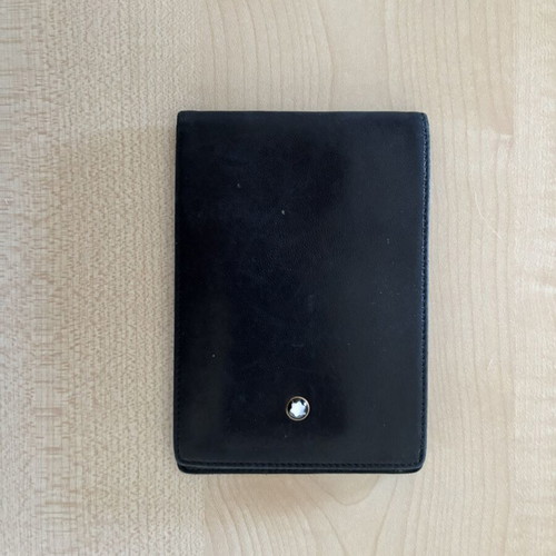 Montblanc wallet, black, authentic with subtle wear marks