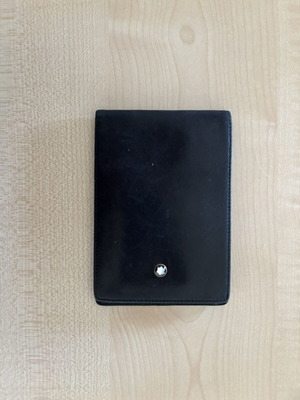 Montblanc wallet, black, authentic with subtle wear marks