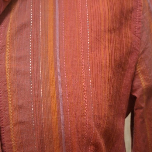 Esprit shirt brick red size S like new with golden threads