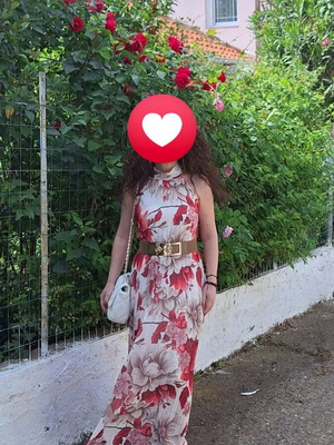 Dress colorful romantic, like new, one size