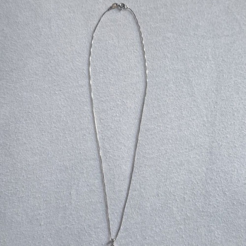 Minimal silver necklace 925 with zircon, like new